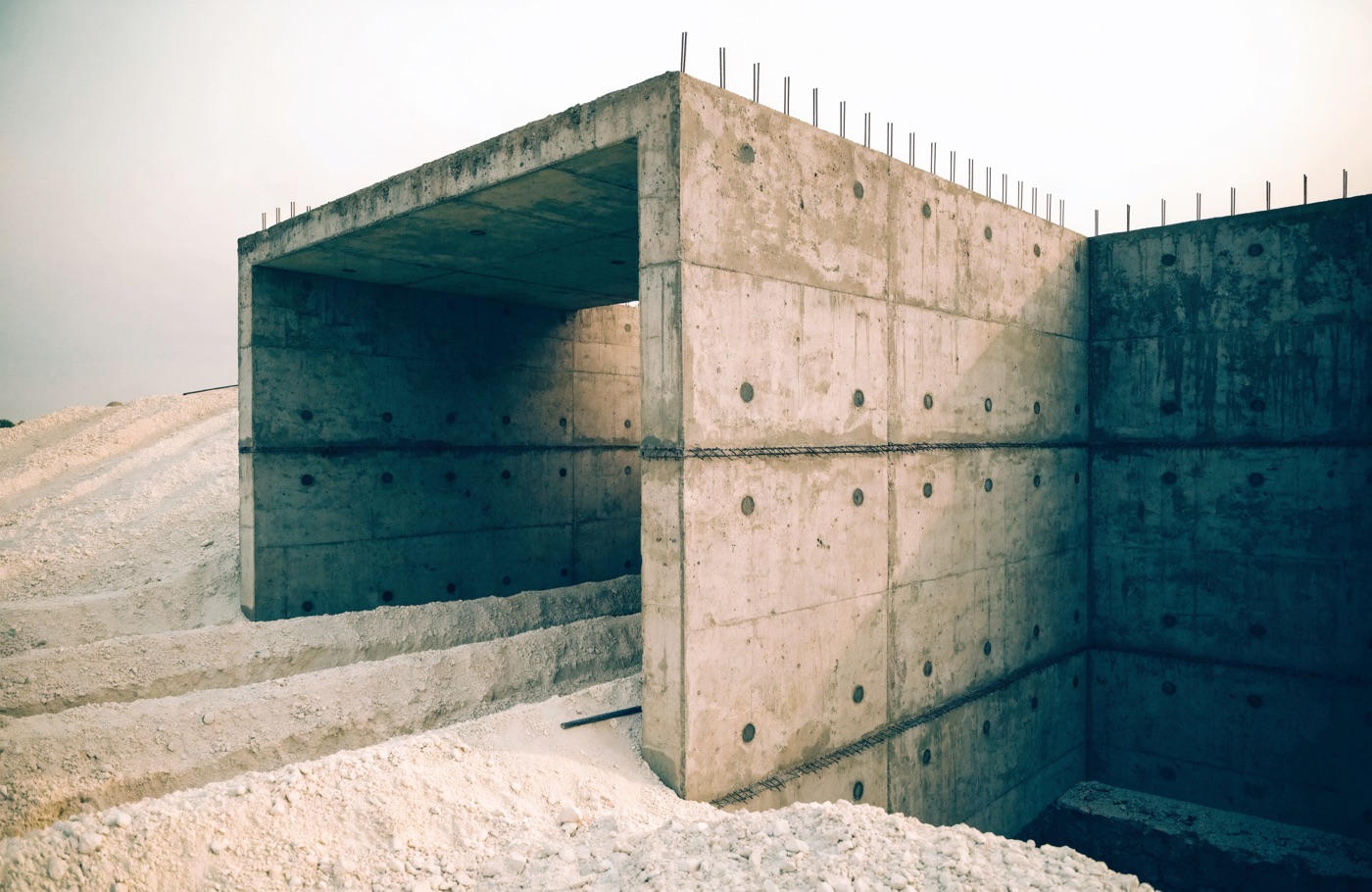 Excavation and drainage works on a UK civils site