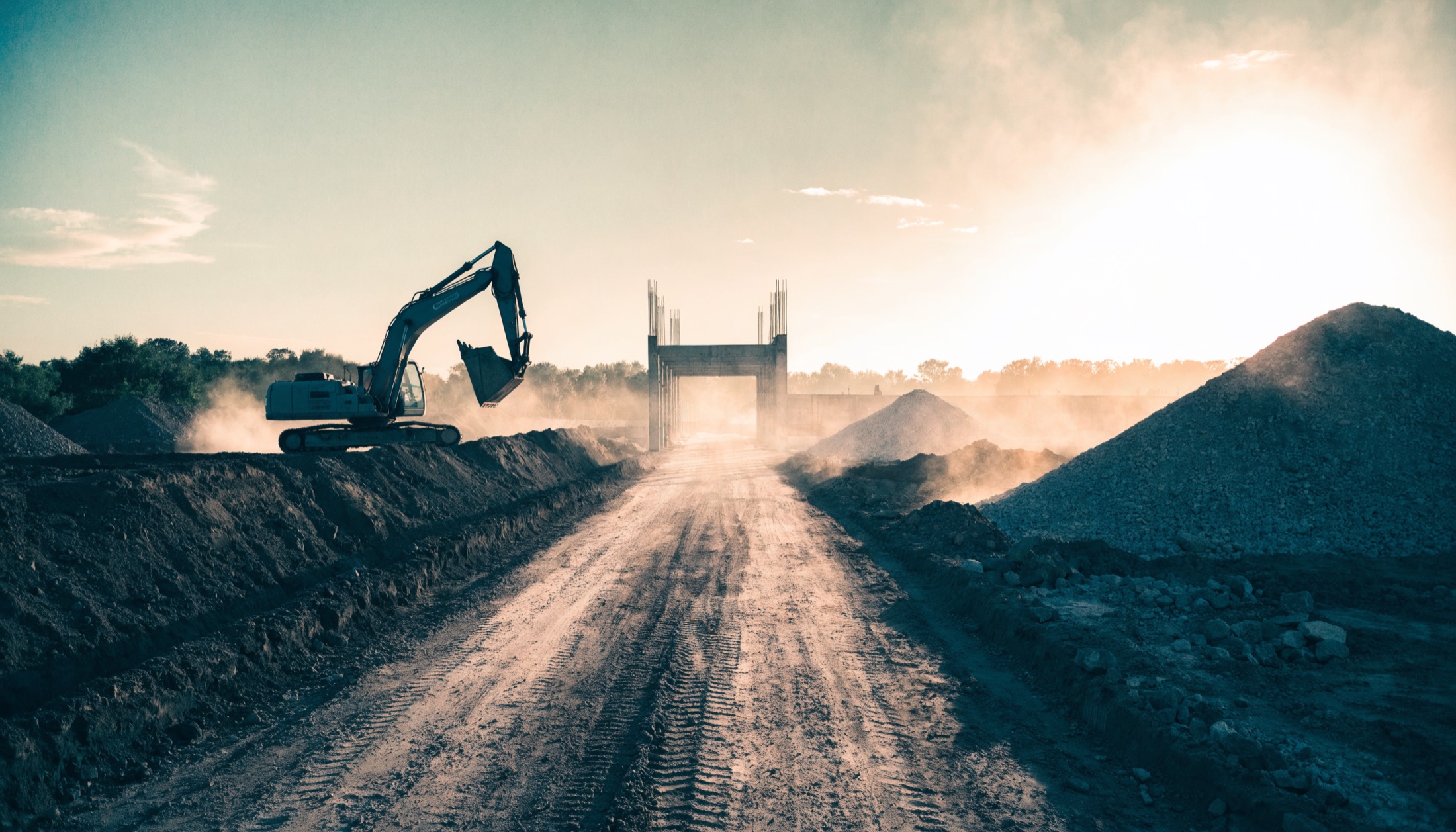 Construction crew working on a UK civils site