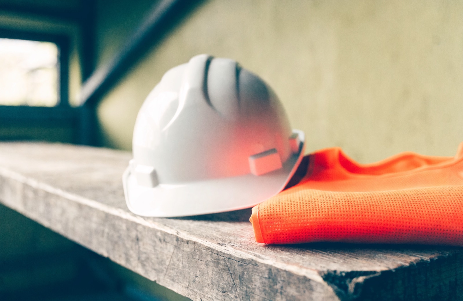 Site supervisor in hi-vis on the works